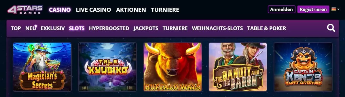 4StarsGames Casino Spiele