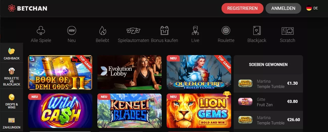 BEtchan Casino Spiele