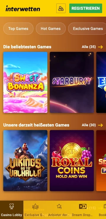 Interwetten Casino Spiele