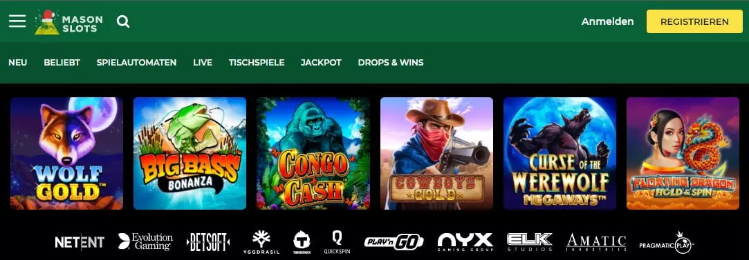 MasonSlots Casino Spiele