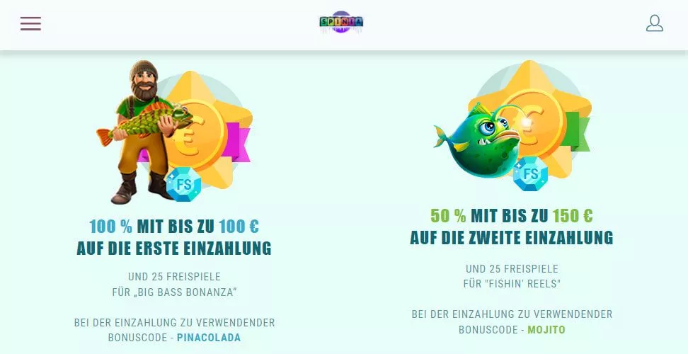 Spinia Casino Bonus Code