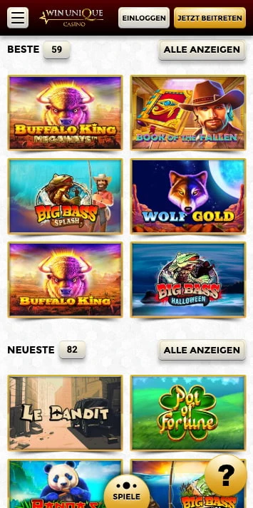 unique casino spiele
