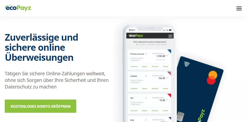 ecoPayz mobile Zahlungen Casino