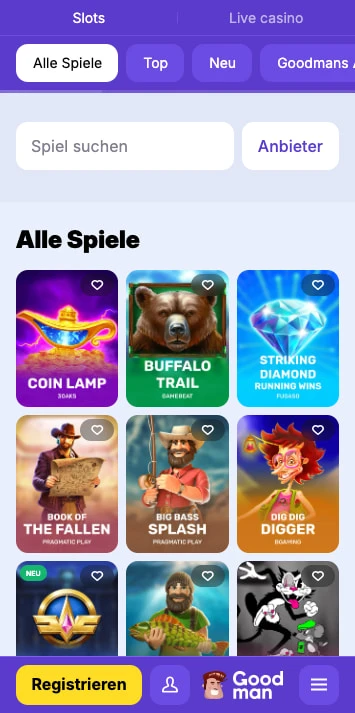 goodman casino spieleauswahl