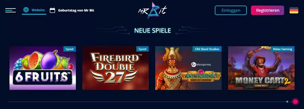 Mr Bit Casino Slots und Spiele