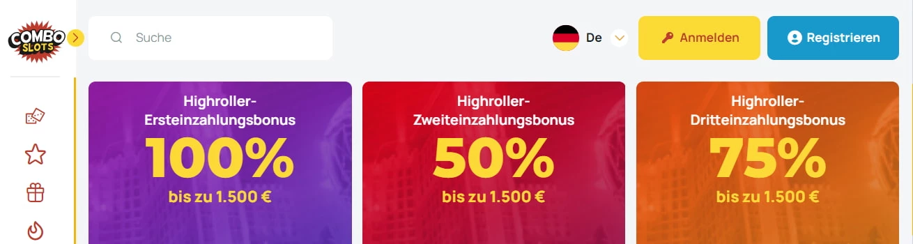 Comboslots Casino Highroller Bonus 