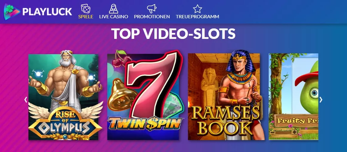 Playluck Casino Spiele