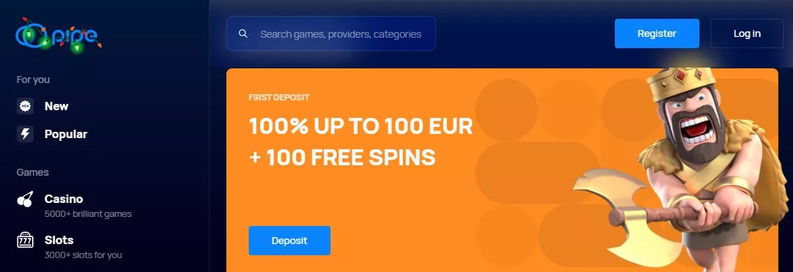 Pipe Casino Bonus