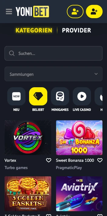yonibet casino spieleauswahl
