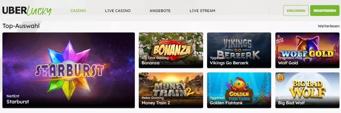 UberLucky Casino Spiele