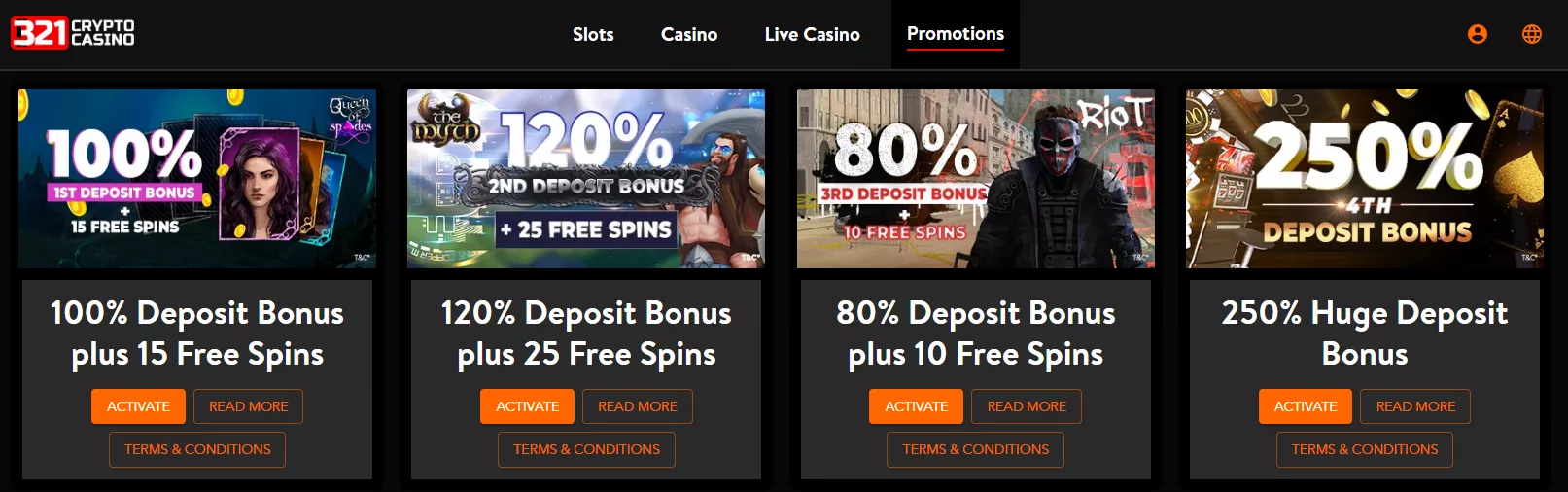 321cryptocasino Bonus Code