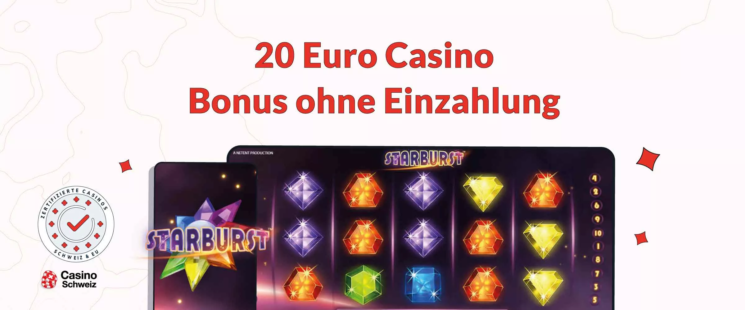 20€ Casino Bonus ohne Einzahlung 2024 CH Casino No Deposit