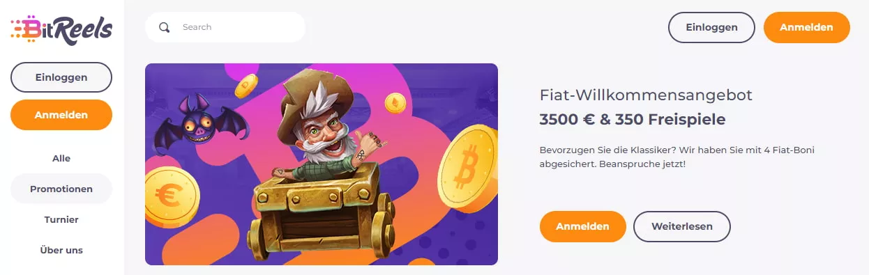 BitReels Casino Willkommensbonus