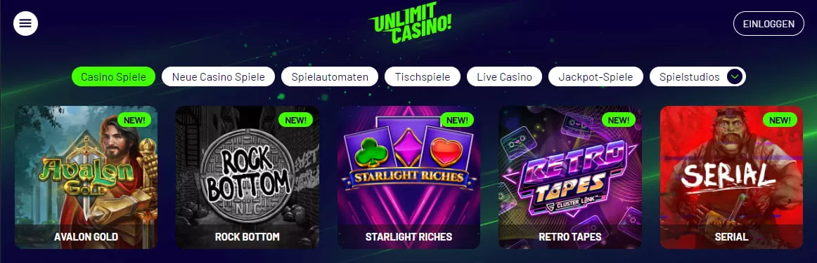 Unlimit Casino Spiele 