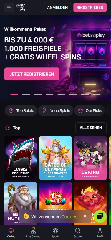 BetAndPlay Casino Bonus