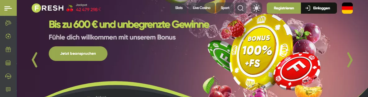 FRESH Casino Bonus