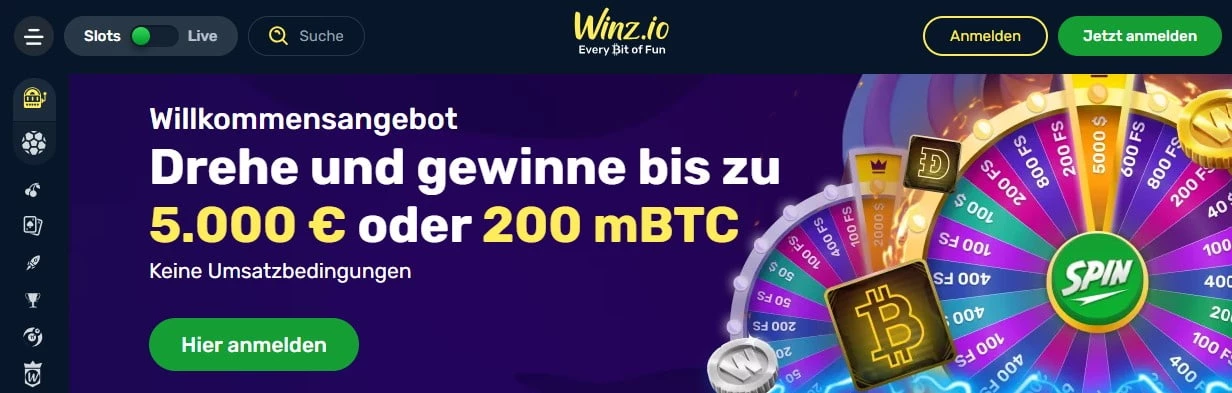 Winz.io Casino Bonus Code