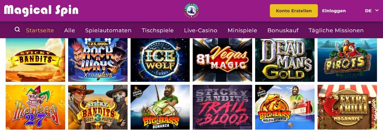 Magical Spin Casino Spiele 