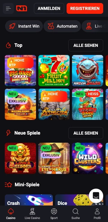 n1bet casino spieleauswahl