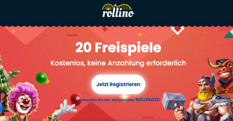 Rollino Casino Juli 2025: 20 FS No Deposit Bonus!