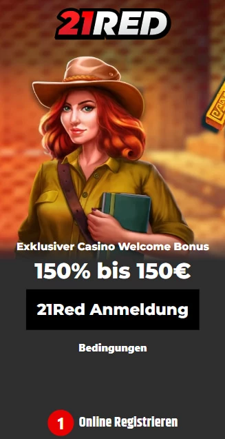 21RED exklusiver Willkommensbonus 