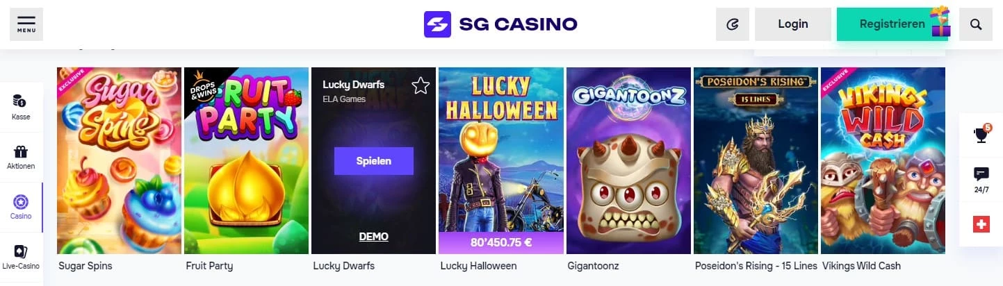 SGCasino Spiele