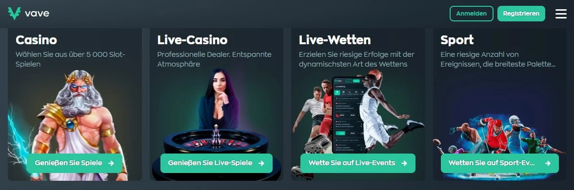 Vave Casino Spiele