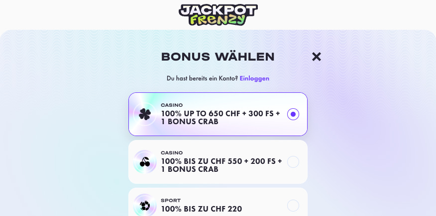 Online-Casino mit Trustly Auszahlung: Jackpot Frenzy Casino Login für Spieler aus Deutschland