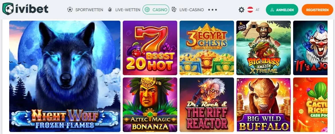 Ivibet Casino Spiele