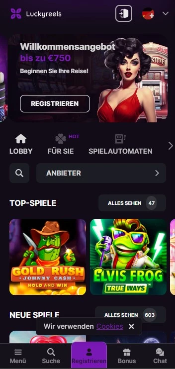 luckyreels casino bonus