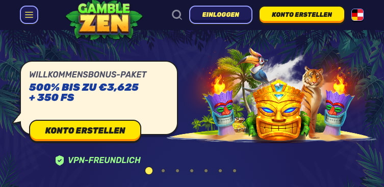 Gamblezen Casino Schweiz 2025 » Bis 3.625€ + 350 Spins!
