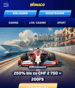 Wonaco Casino Willkommensbonus