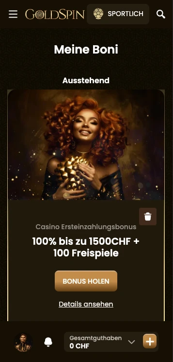 goldspin casino welcome bonus