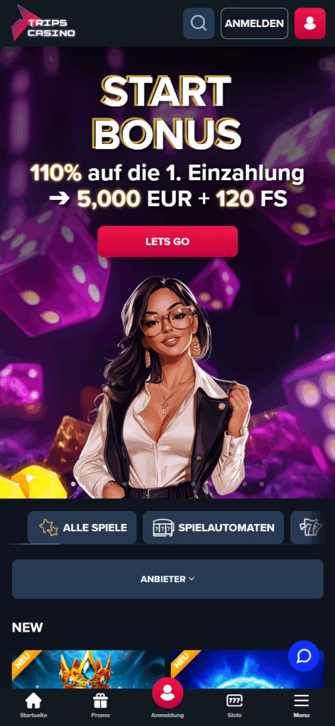 Trips Casino Bonus Banner