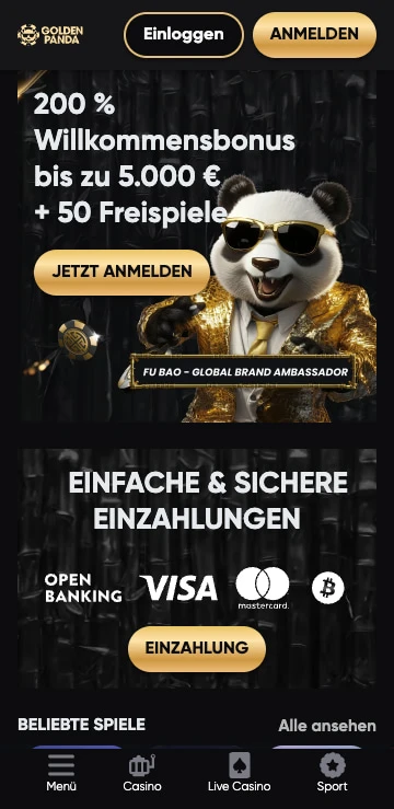 golden panda willkommensbonus