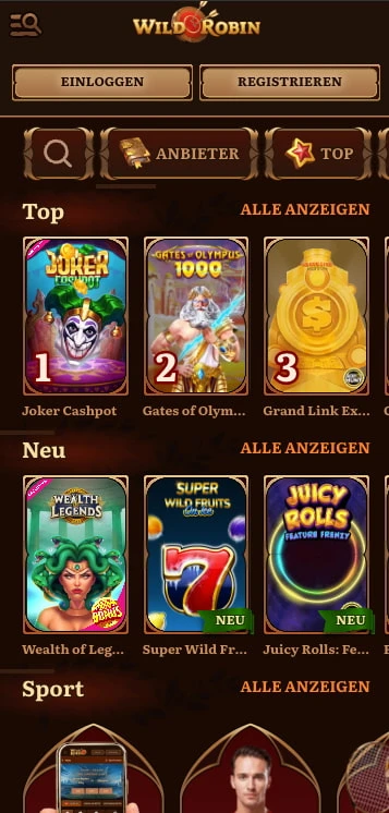 wild robin casino spiele