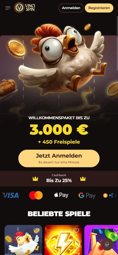 Vincispin Casino Bonus