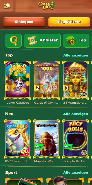 greenluck casino spiele