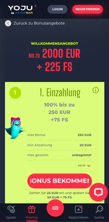 yoju casino bonus