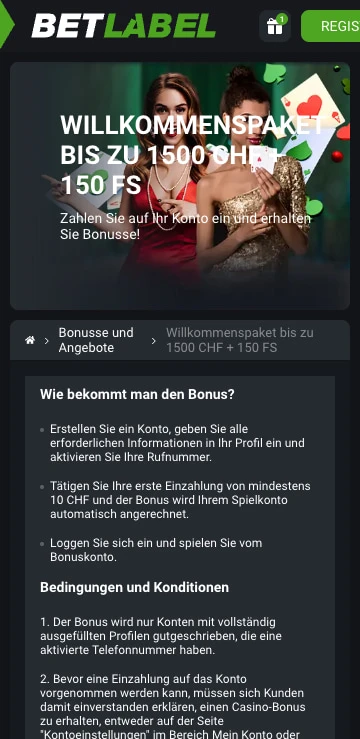 betlabel casino bonus