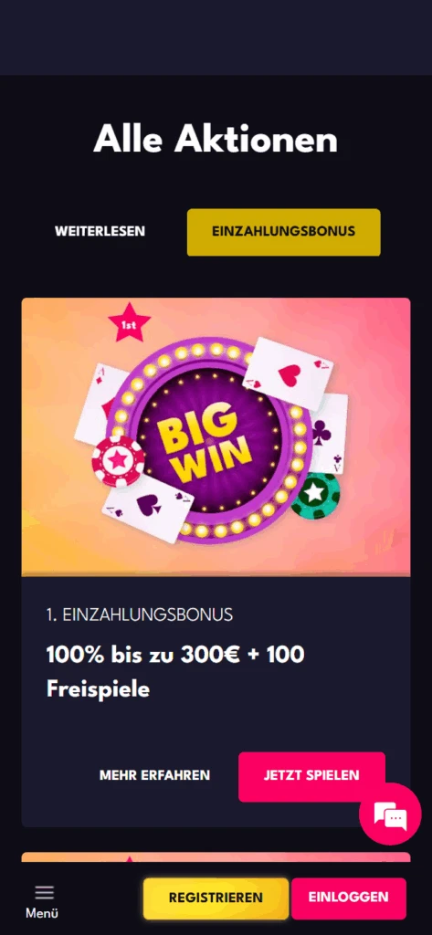 Allstarz Casino Bonus