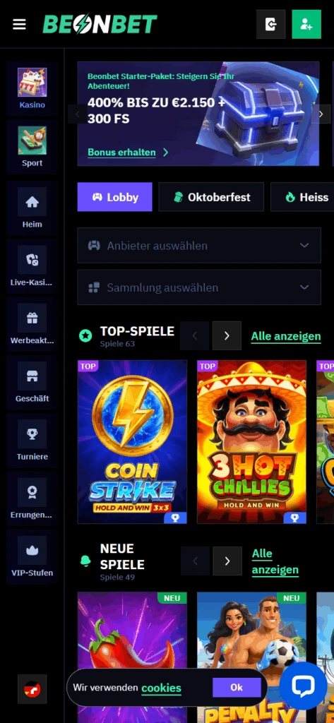 Beonbet Casino Bonus