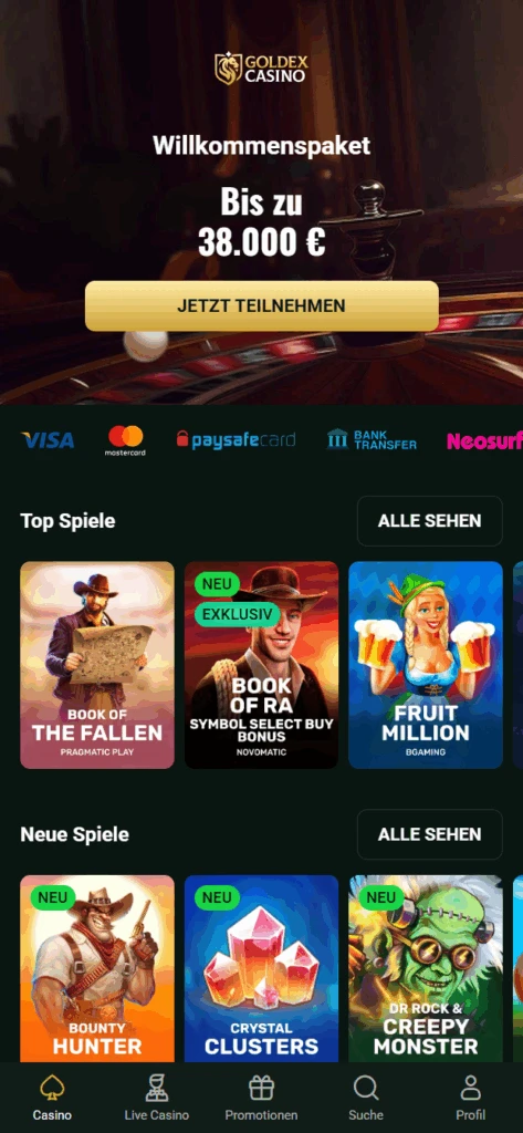 Goldex Casino Bonus