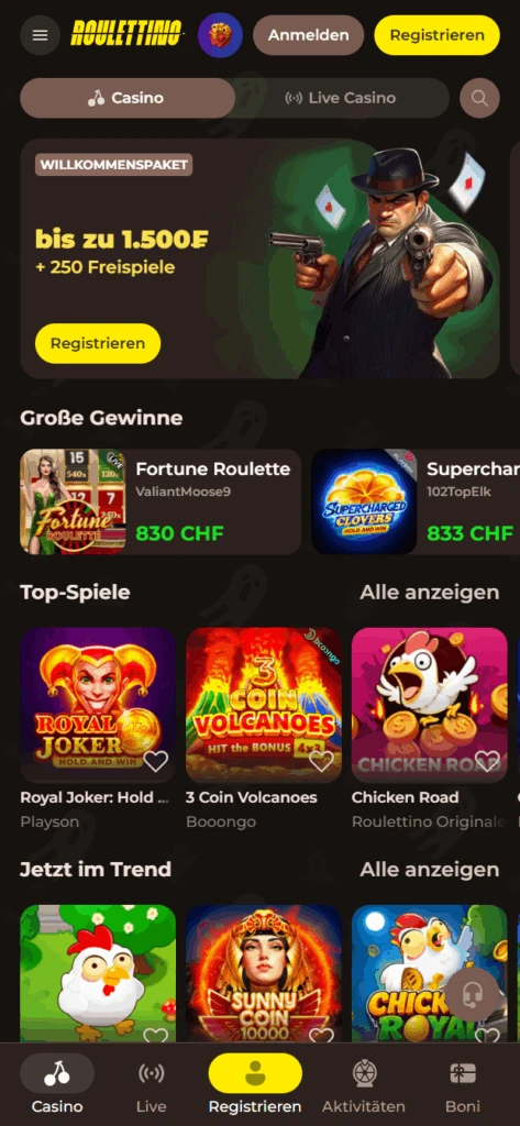 Roulettino Casino Bonus