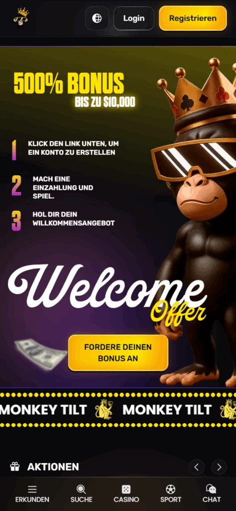Monkey Tilt Casino Bonus