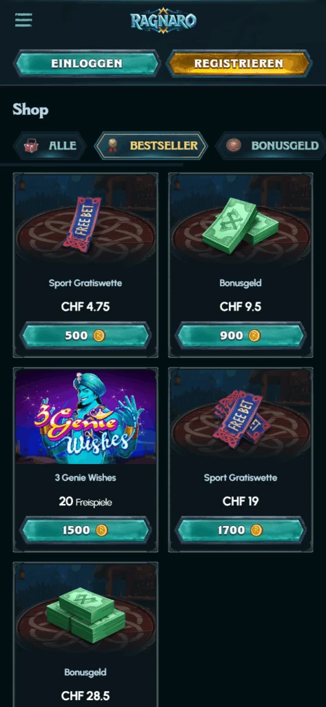 Ragnaro Casino Shop