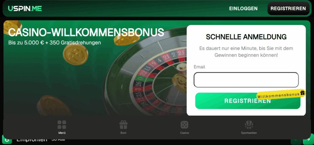 USpin.me Casino Bonus