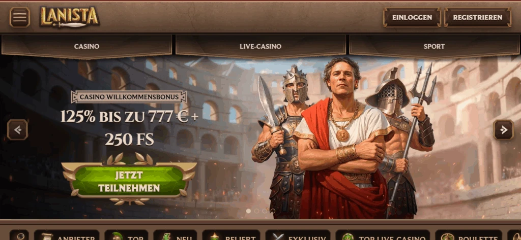 Lanista Casino Bonus