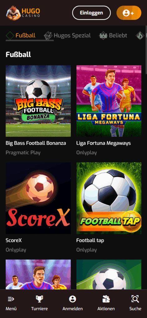 Hugo Casino Fussball Slots