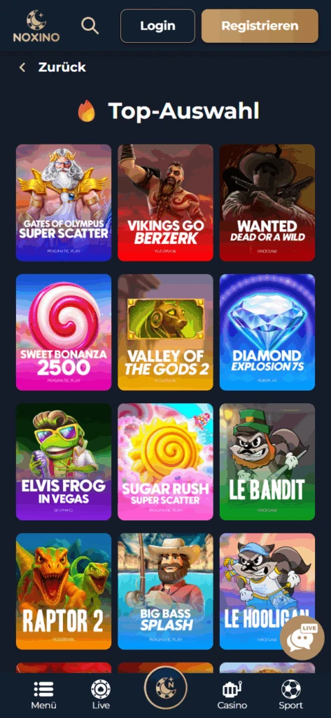 Noxino Casino Spiele